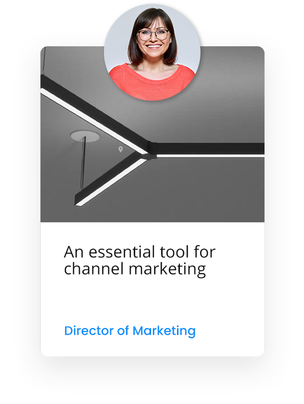 user portrait and linear light product - direction of marketing user quote says an essential tool for channel marketing